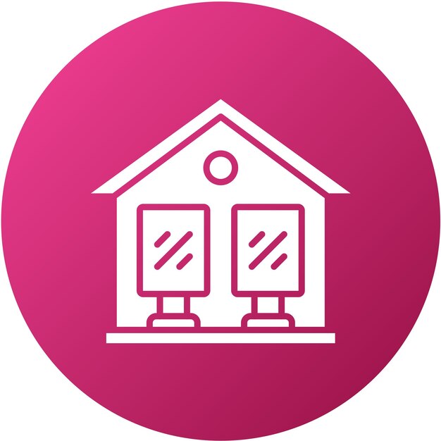 Diseño vectorial Estilo del icono de la Casa de los Espejos