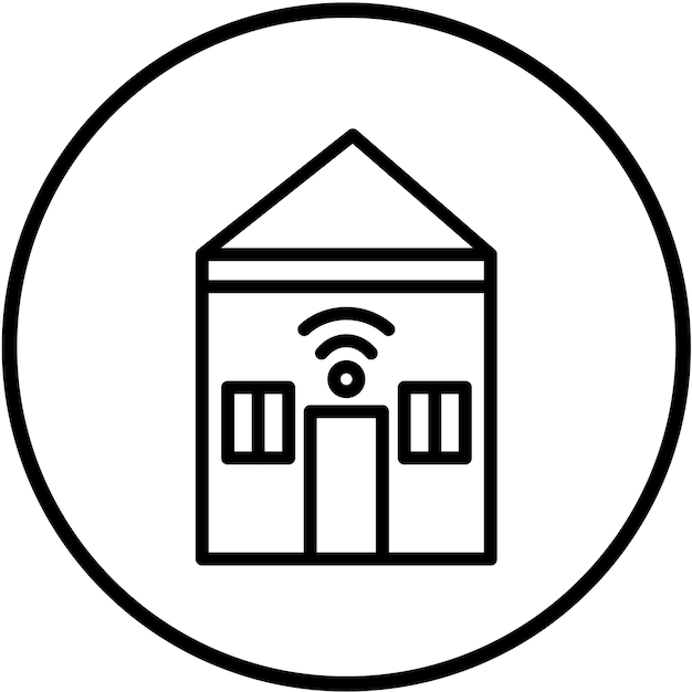 Diseño vectorial Estilo de icono de casa inteligente
