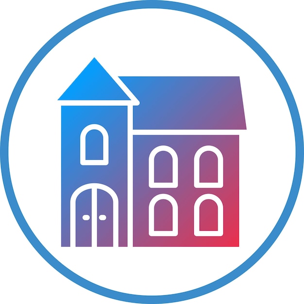 Diseño vectorial Estilo del icono de la casa de muñecas