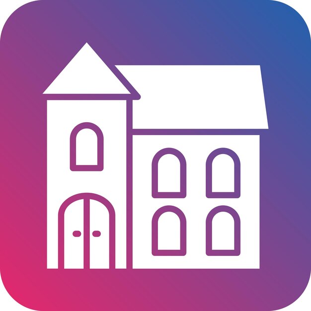 Diseño vectorial Estilo del icono de la casa de muñecas