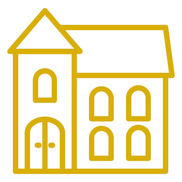 Diseño vectorial Estilo del icono de la casa de muñecas