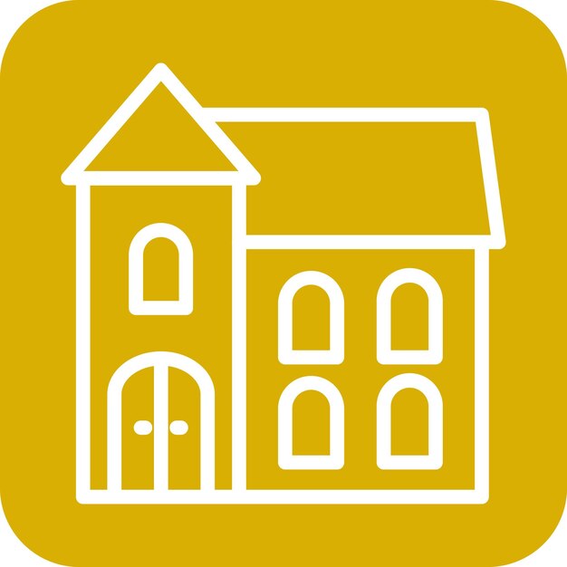 Diseño vectorial Estilo del icono de la casa de muñecas