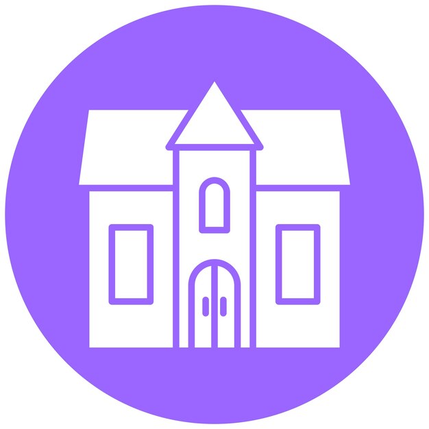 Diseño vectorial Estilo del icono de la casa de muñecas