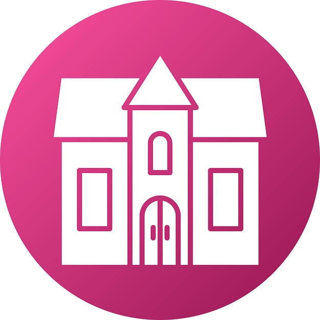 Diseño vectorial Estilo del icono de la casa de muñecas
