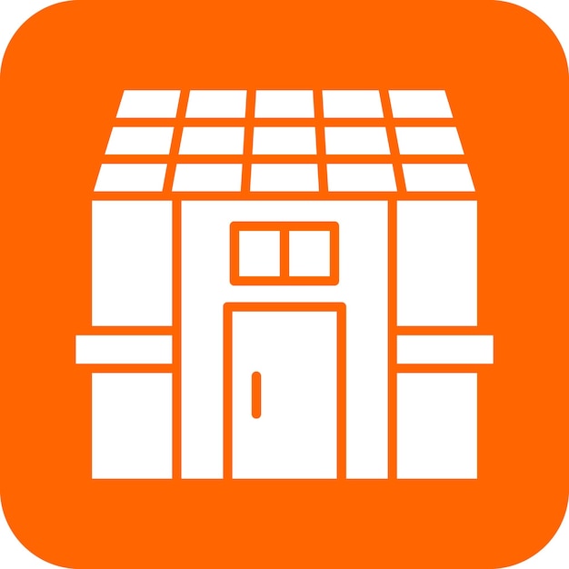 Diseño vectorial Estilo del icono de la casa solar