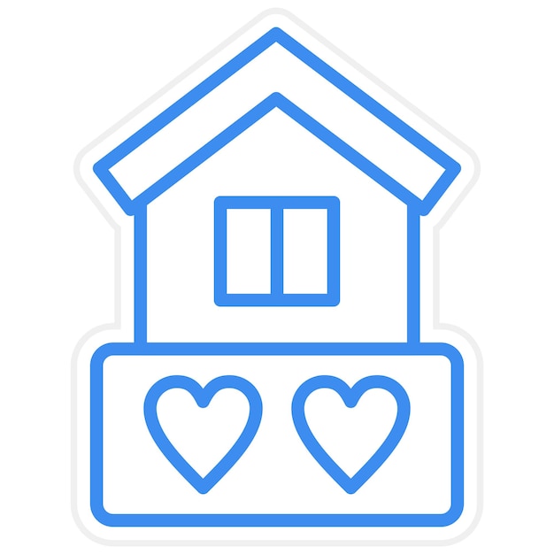 Diseño vectorial Estilo del icono de la casa de los sueños