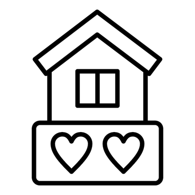 Diseño vectorial Estilo del icono de la casa de los sueños