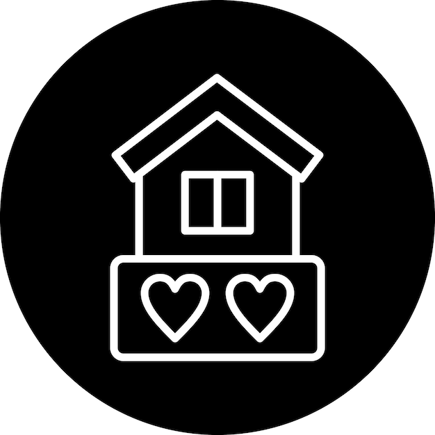 Diseño vectorial Estilo del icono de la casa de los sueños