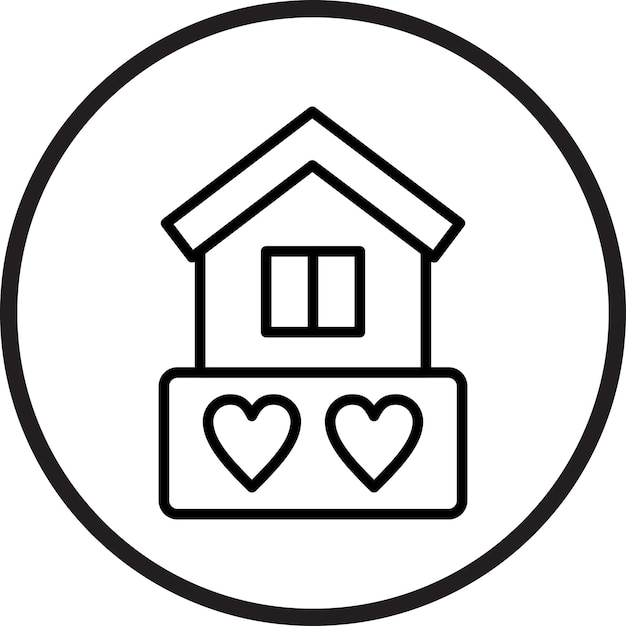 Diseño vectorial Estilo del icono de la casa de los sueños
