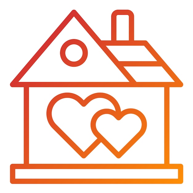 Diseño vectorial Estilo del icono de la casa de los sueños