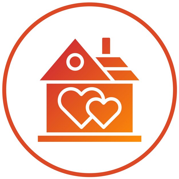 Diseño vectorial Estilo del icono de la casa de los sueños