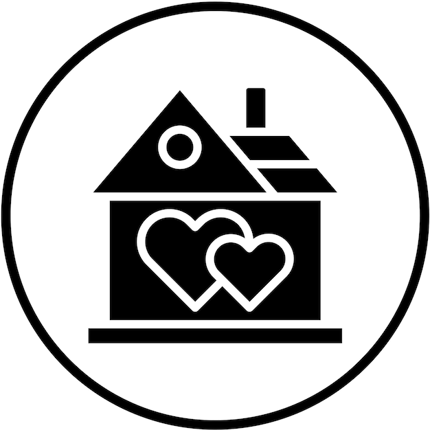 Diseño vectorial Estilo del icono de la casa de los sueños