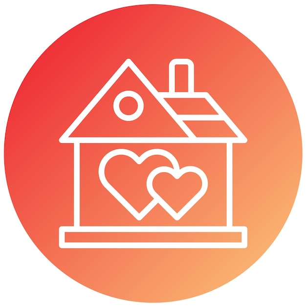 Diseño vectorial Estilo del icono de la casa de los sueños