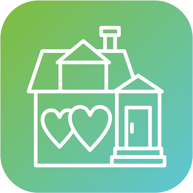 Diseño vectorial Estilo del icono de la casa de los sueños