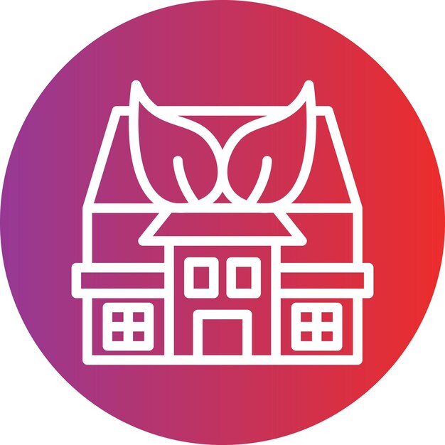 Diseño vectorial Estilo del icono de la casa verde