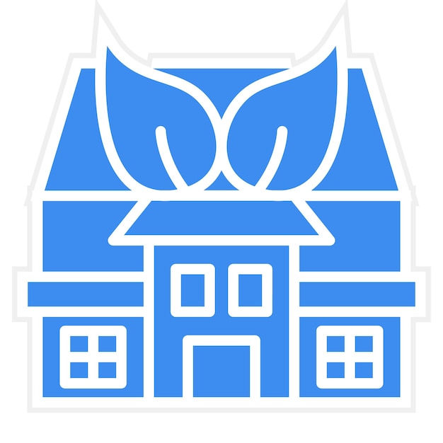 Diseño vectorial Estilo del icono de la casa verde