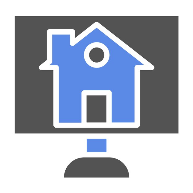 Diseño vectorial Estilo del icono de la casa virtual