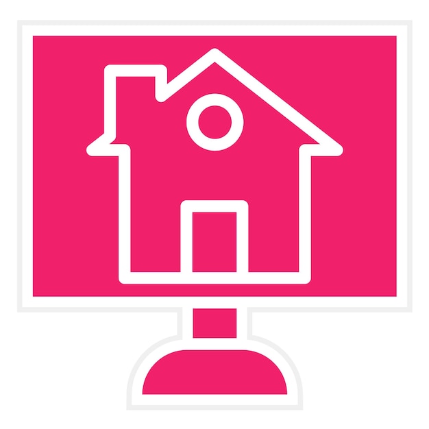 Diseño vectorial Estilo del icono de la casa virtual
