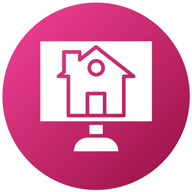 Diseño vectorial Estilo del icono de la casa virtual