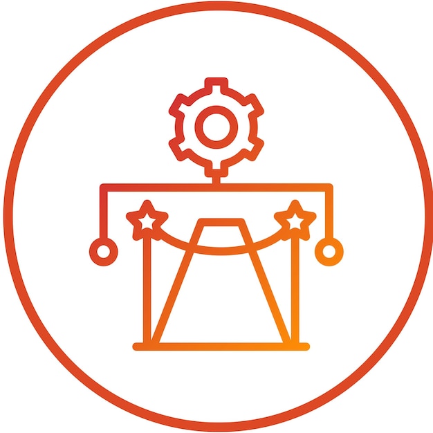 Diseño vectorial Estilo de icono de cascada de gala