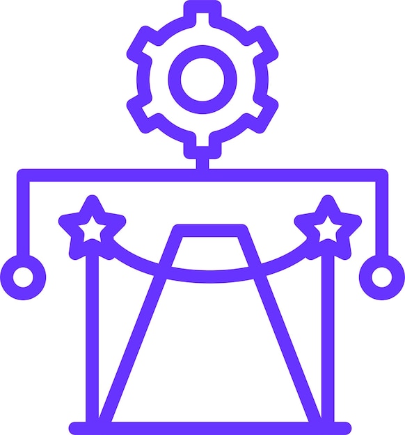 Diseño vectorial Estilo de icono de cascada de gala