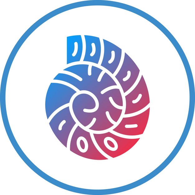 Diseño vectorial Estilo del icono de la cáscara espiral