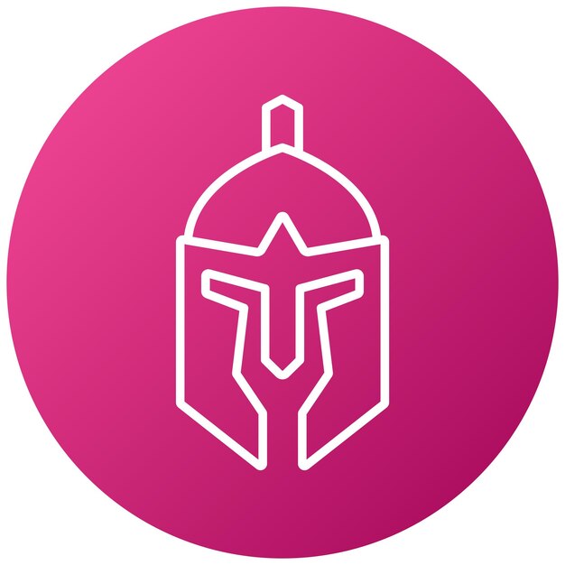 Diseño vectorial Estilo del icono del casco romano