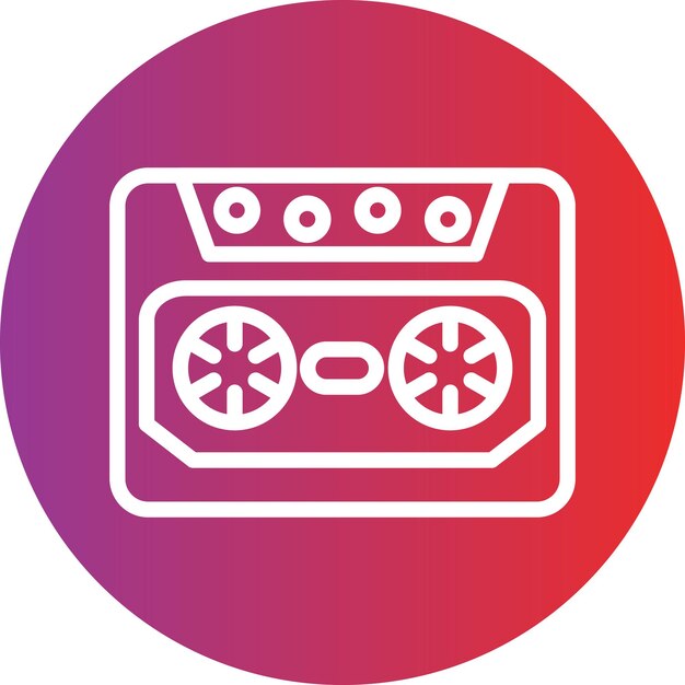 Diseño vectorial Estilo de icono de cassette