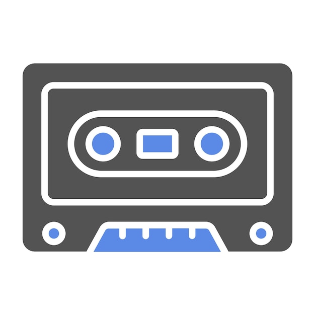 Diseño vectorial Estilo de icono de cassette