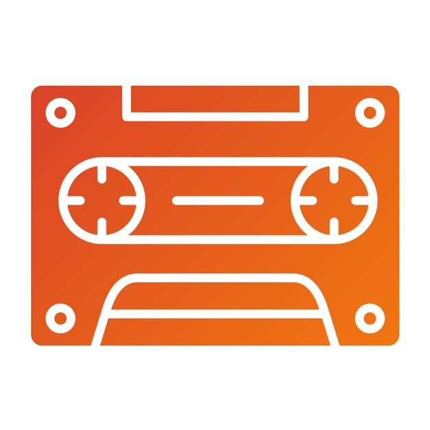 Diseño vectorial Estilo de icono de cassette