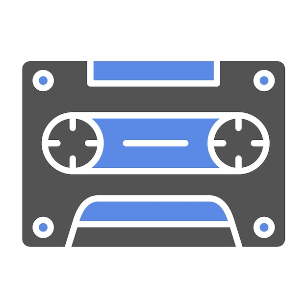 Vector diseño vectorial estilo de icono de cassette