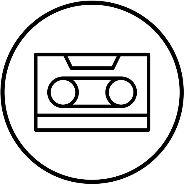 Diseño vectorial Estilo de icono de cassette