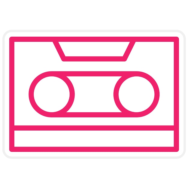 Diseño vectorial Estilo de icono de cassette