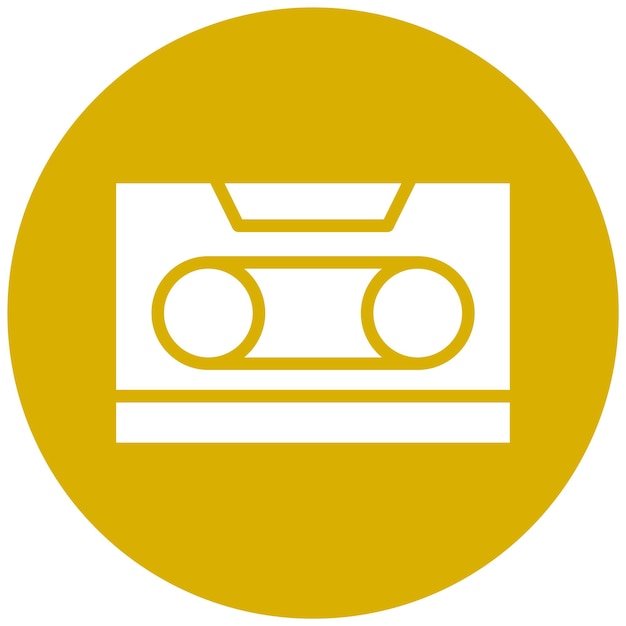 Diseño vectorial Estilo de icono de cassette