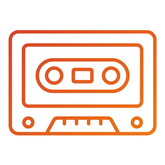 Diseño vectorial Estilo de icono de cassette
