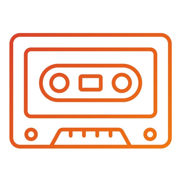 Diseño vectorial Estilo de icono de cassette