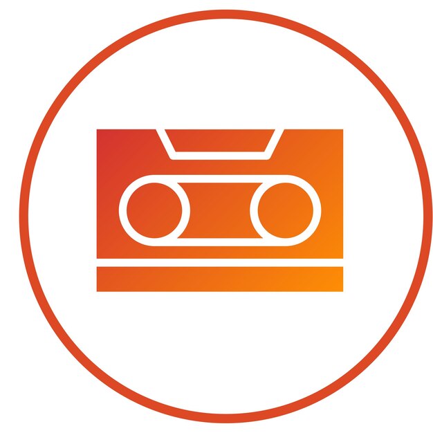Diseño vectorial Estilo de icono de cassette