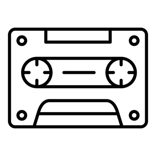 Diseño vectorial Estilo de icono de cassette