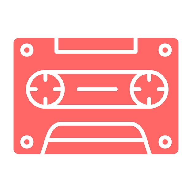 Diseño vectorial Estilo de icono de cassette