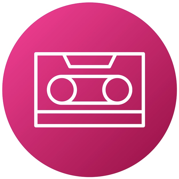 Diseño vectorial Estilo de icono de cassette