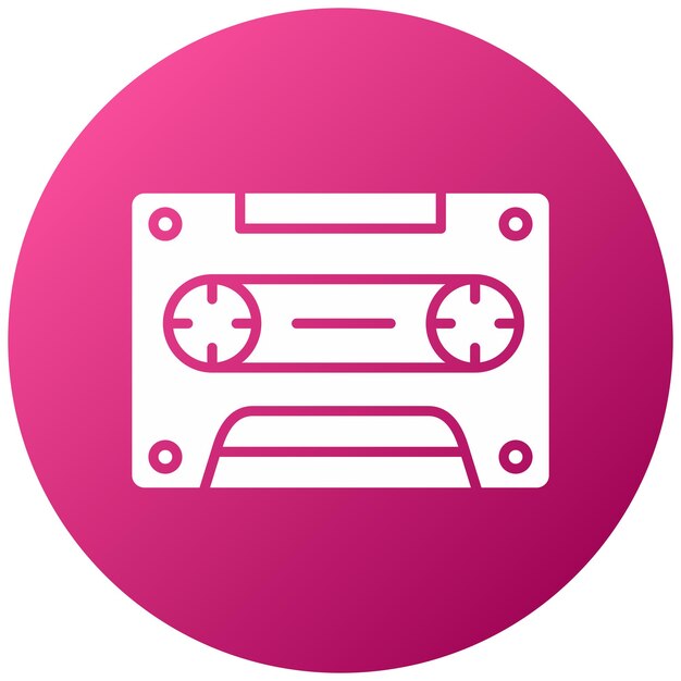 Diseño vectorial Estilo de icono de cassette