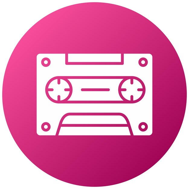 Diseño vectorial estilo de icono de cassette