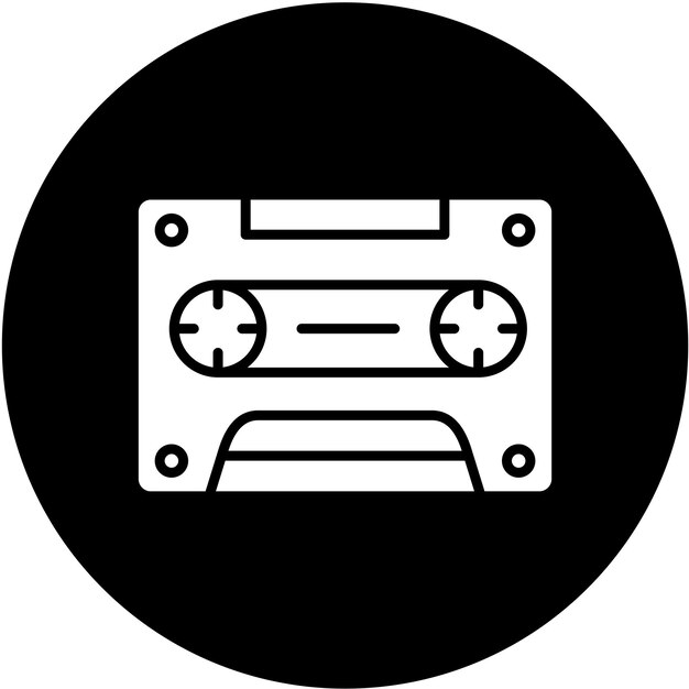 Diseño vectorial estilo de icono de cassette