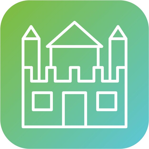 Diseño vectorial Estilo del icono del castillo de arena