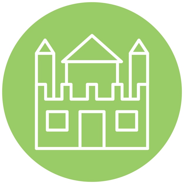 Diseño vectorial Estilo del icono del castillo de arena