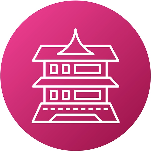 Vector diseño vectorial estilo de icono del castillo de matsumoto