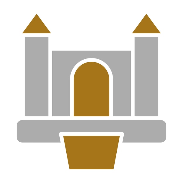 Diseño vectorial estilo de icono del castillo saltador