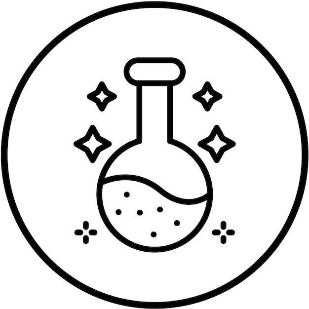 Diseño vectorial Estilo del icono del catalizador espumoso
