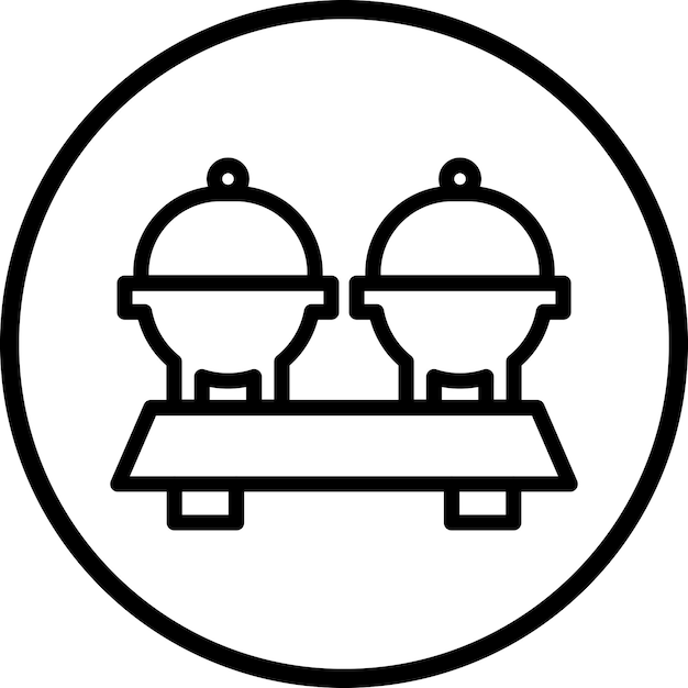 Diseño vectorial Estilo de icono de catering