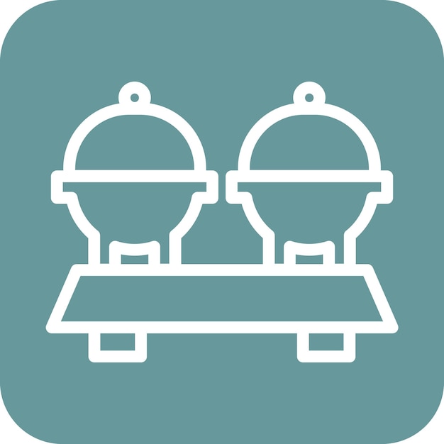 Diseño vectorial Estilo de icono de catering